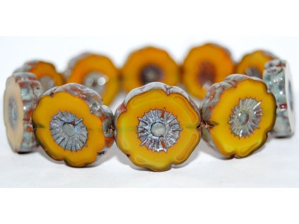 Hawaii flowers 22mm - Table cut beads