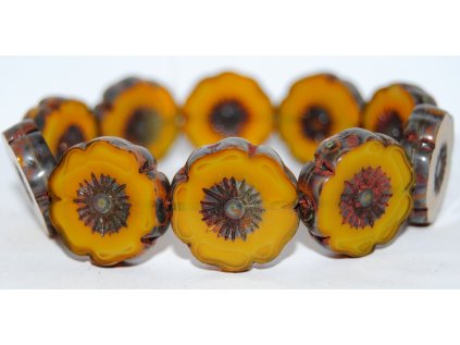 Hawaii flowers 22mm - Table cut beads