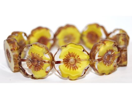 Hawaii flowers 22mm - Table cut beads