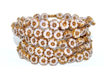 Hawaii flowers 8mm - Table cut beads