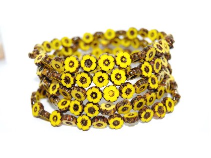 Hawaii flowers 8mm - Table cut beads