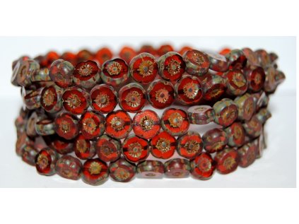 Hawaii flowers 8mm - Table cut beads