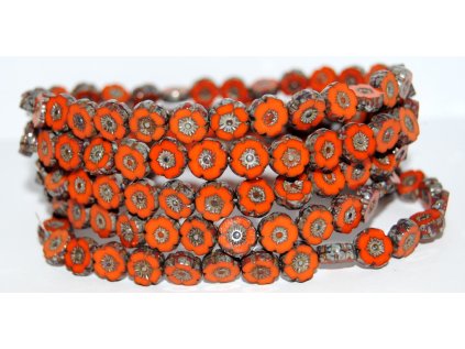 Hawaii flowers 8mm - Table cut beads