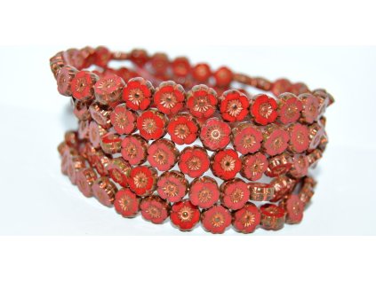 Hawaii flowers 8mm - Table cut beads