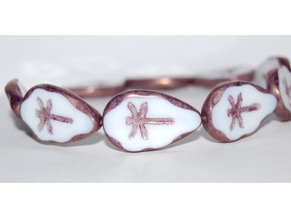 Table cut beads - Dragonfly on the leaf