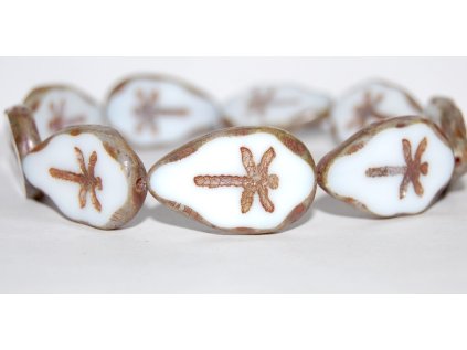 Table cut beads - Dragonfly on the leaf