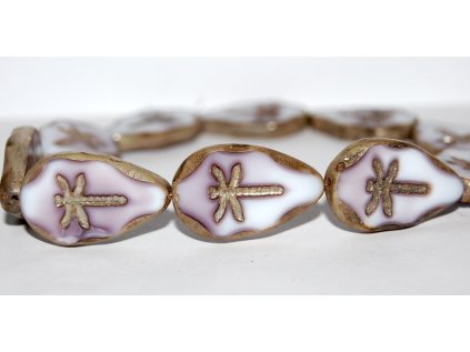 Table cut beads - Dragonfly on the leaf