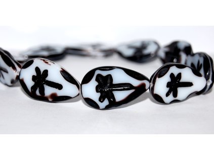 Table cut beads - Dragonfly on the leaf