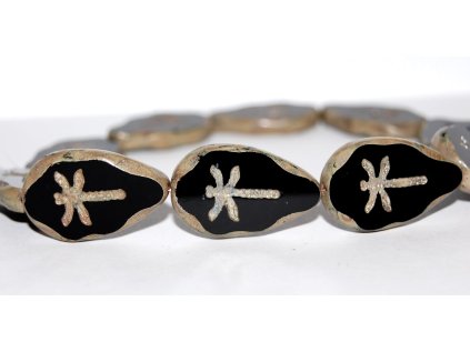 Table cut beads - Dragonfly on the leaf