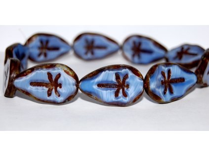 Table cut beads - Dragonfly on the leaf