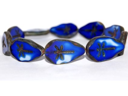 Table cut beads - Dragonfly on the leaf