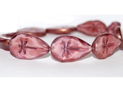 Table cut beads - Dragonfly on the leaf