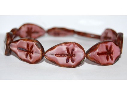 Table cut beads - Dragonfly on the leaf