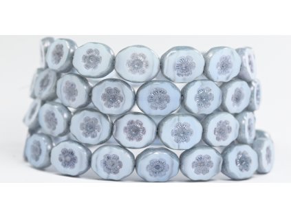Flowers in oval 14x11mm - Table cut beads