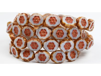 Flowers in oval 14x11mm - Table cut beads