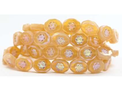Flowers in oval 14x11mm - Table cut beads