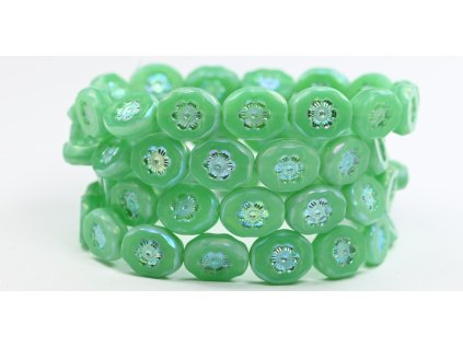 Flowers in oval 14x11mm - Table cut beads
