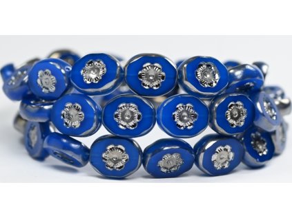 Flowers in oval 14x11mm - Table cut beads