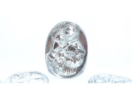 Cabochon -20x15mm- Religious motifinscription: VIEREEDE LOURDES