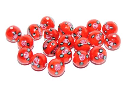 Lamp Beads - Flower in the bead - 10mm