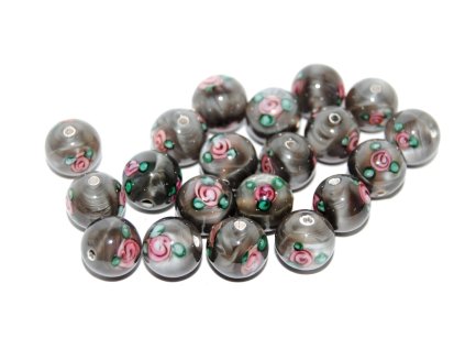 Lamp Beads - Flower in the bead - 10mm