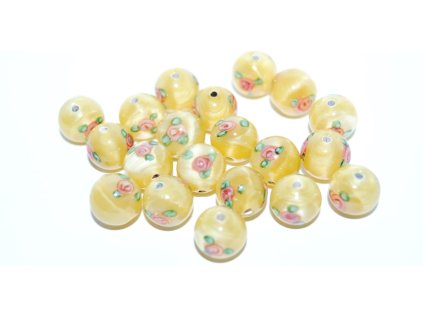 Lamp Beads - Flower in the bead - 10mm