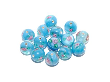Lamp Beads - Flower in the bead - 10mm