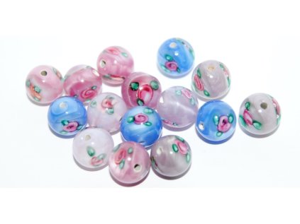 Lamp Beads - Flower in the bead - 10mm