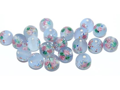 Lamp Beads - Flower in the bead - 10mm -on the MATT