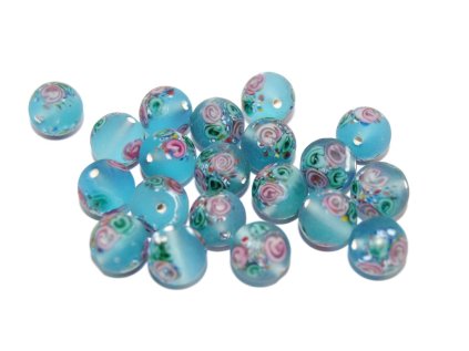 Lamp Beads - Flower in the bead - 10mm -on the MATT