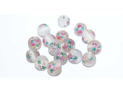Lamp Beads - Flower in the bead - 10mm -on the MATT