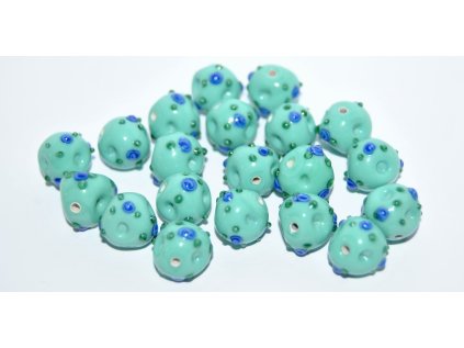 Lamp Beads - Flower in the bead - 10mm -as triangle