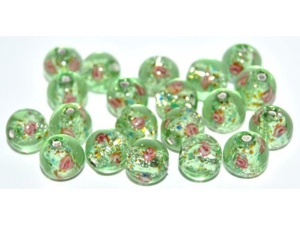 Lamp Beads - 10mm -with Silver plates