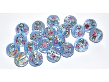 Lamp Beads - 10mm -with Silver plates
