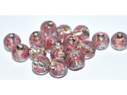 Lamp Beads - 10mm -with Silver plates
