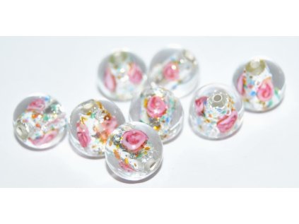Lamp Beads - 10mm -with Silver plates