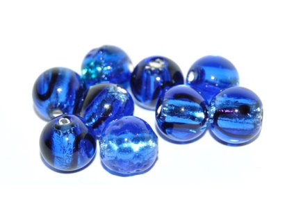 Lamp Beads - 10mm -with Silver plates