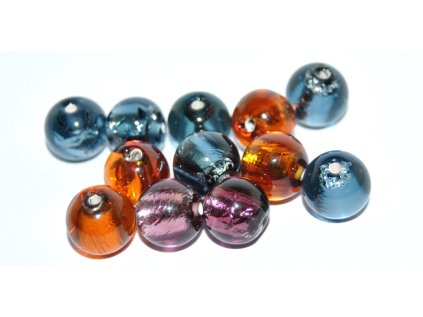 Lamp Beads - 10mm -with Silver plates