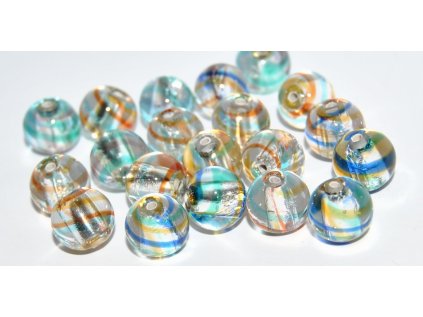 Lamp Beads - 10mm -with Silver plates