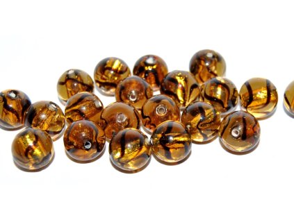 Lamp Beads - 10mm -with Silver plates