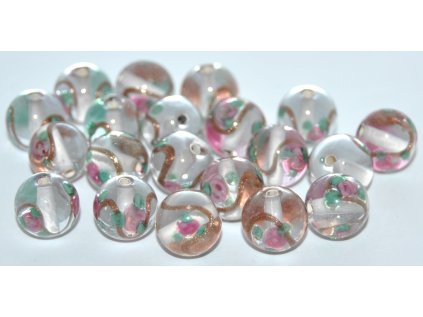 Lamp Beads - 10mm -Flower with Aventurine