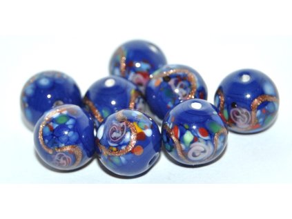 Lamp Beads - 10mm -Flower with Aventurine