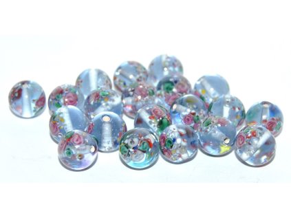 Lamp Beads - Flower in the bead - 10mm -with FLOWERS