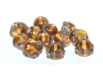 Lamp Beads - Flower in the bead - 10mm