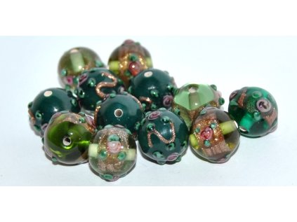 Lamp Beads - Flower in the bead - 10mm