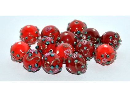 Lamp Beads - Flower in the bead - 10mm