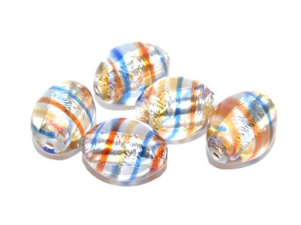 Oval 16x14mm with silver plate -Lamp Beads