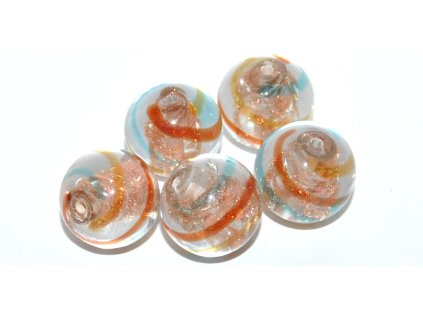 Lamp Beads - Ball with copper plate- 14mm