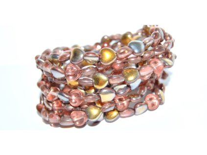 Pressed beads- Hearts 8mm