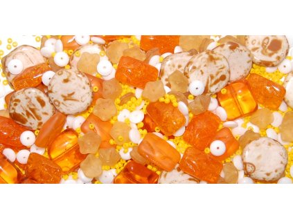 mixyy of glass beads